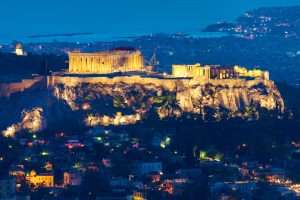 Athens at night