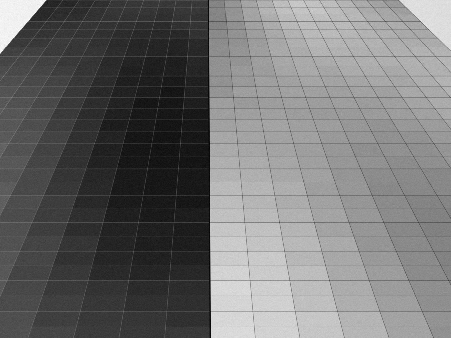 Glass office tower corner, black and white